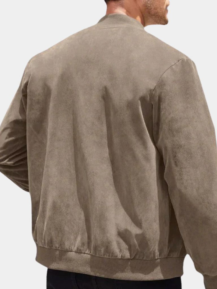 Nathan | Refined Classic Bomber Jacket with Ribbed Trim