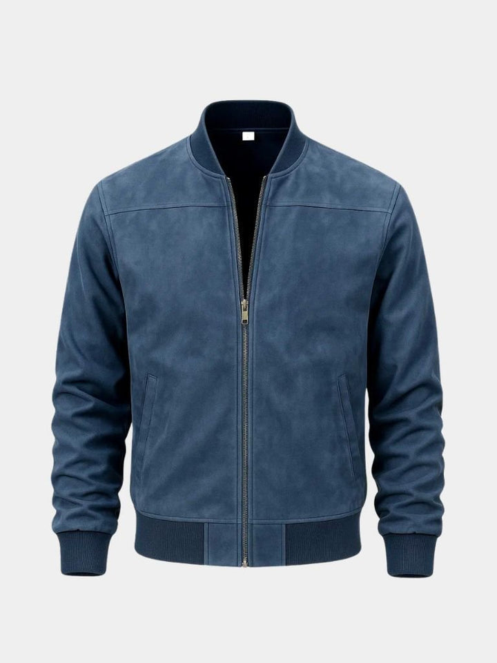 Nathan | Refined Classic Bomber Jacket with Ribbed Trim