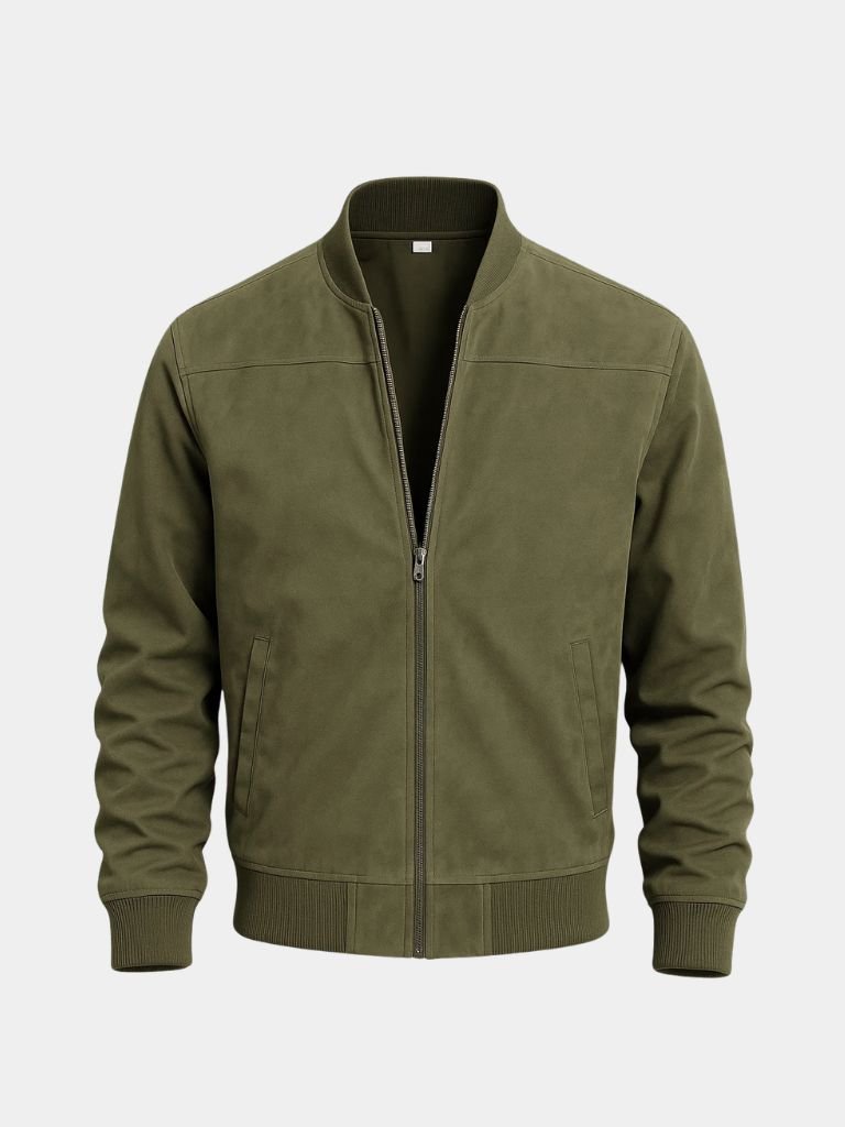 Nathan | Refined Classic Bomber Jacket with Ribbed Trim