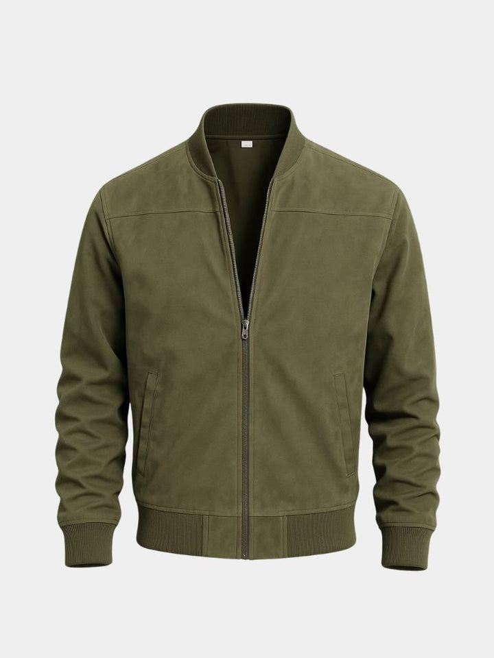 Nathan | Refined Classic Bomber Jacket with Ribbed Trim