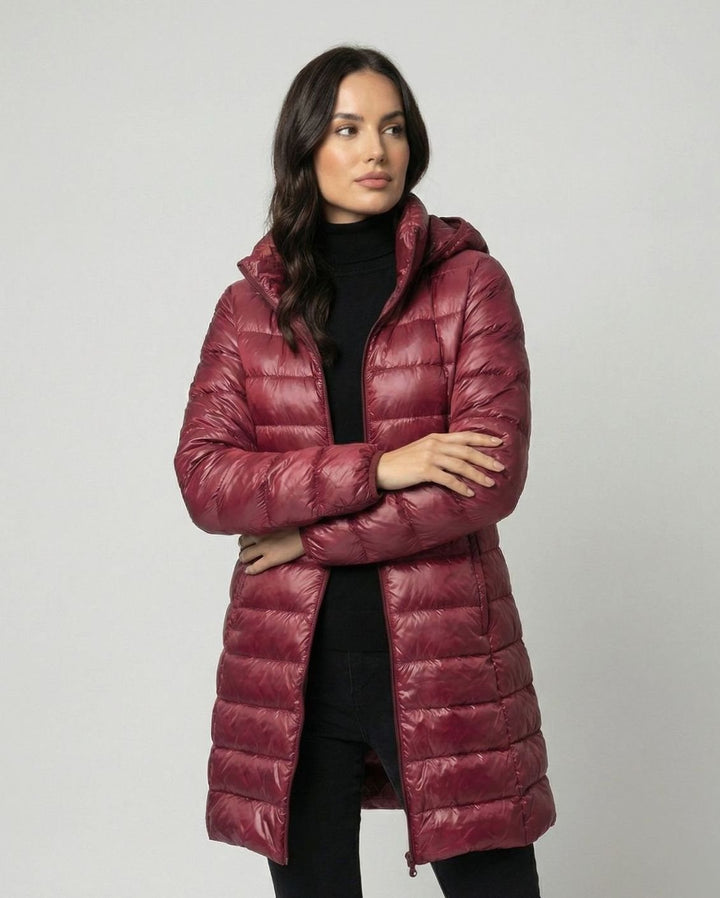 Nicole | Classic Long Hooded Quilted Puffer Jacket