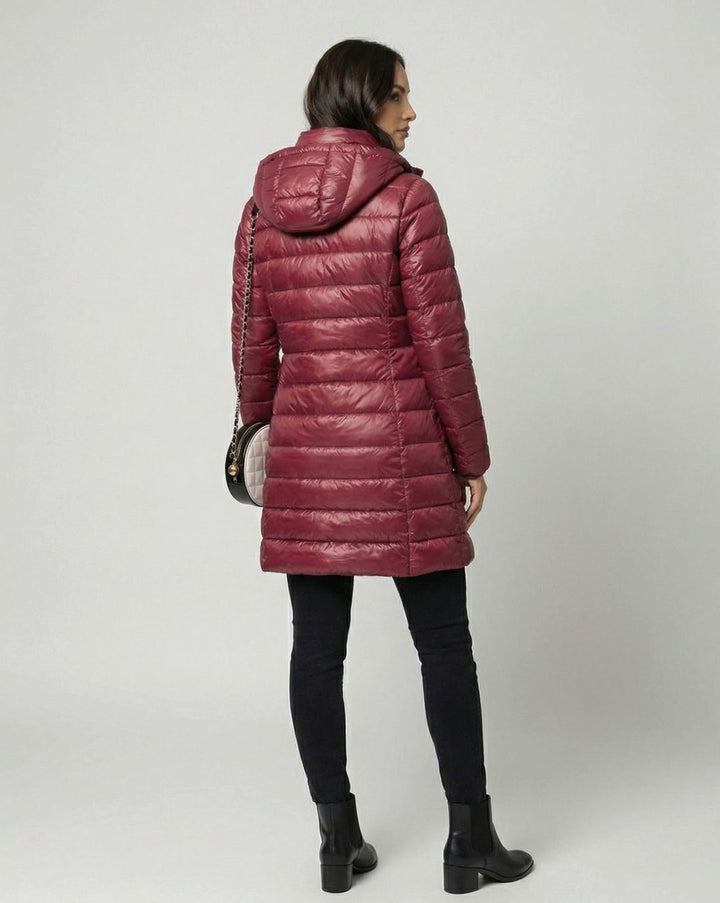 Nicole | Classic Long Hooded Quilted Puffer Jacket