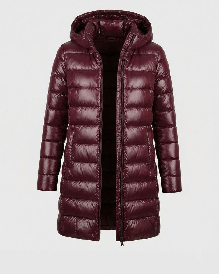 Nicole | Classic Long Hooded Quilted Puffer Jacket