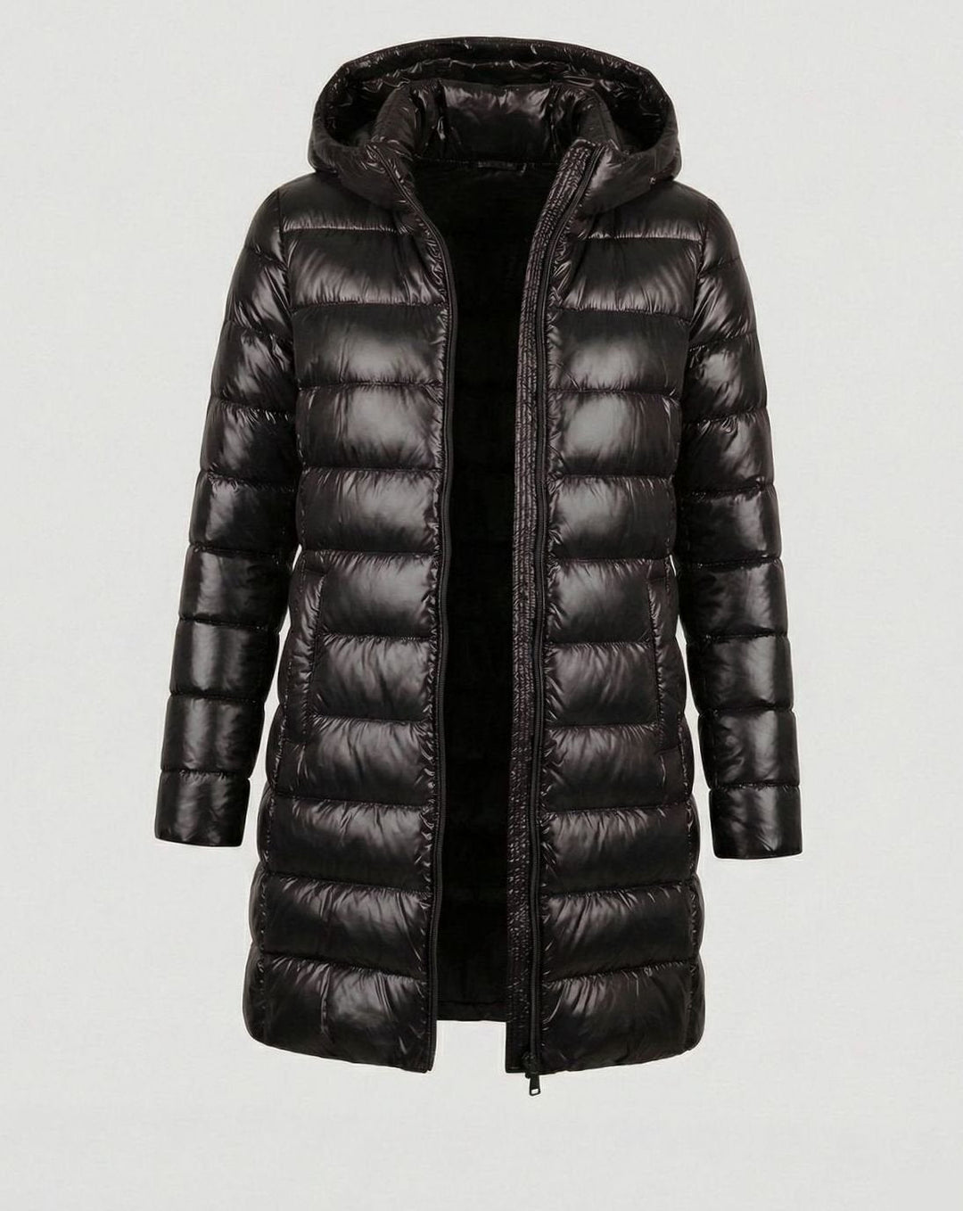 Nicole | Classic Long Hooded Quilted Puffer Jacket