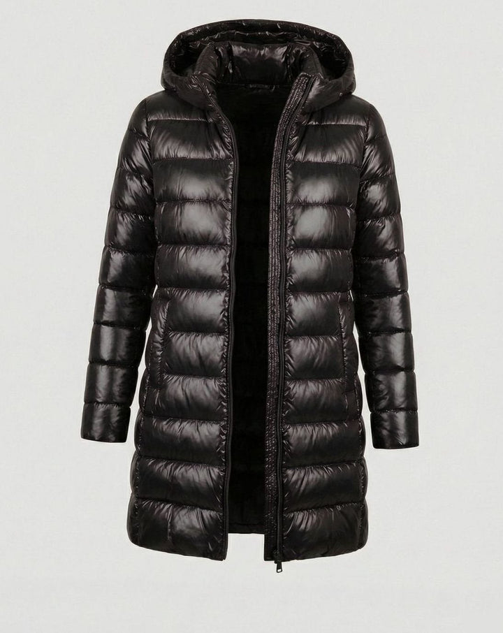 Nicole | Classic Long Hooded Quilted Puffer Jacket