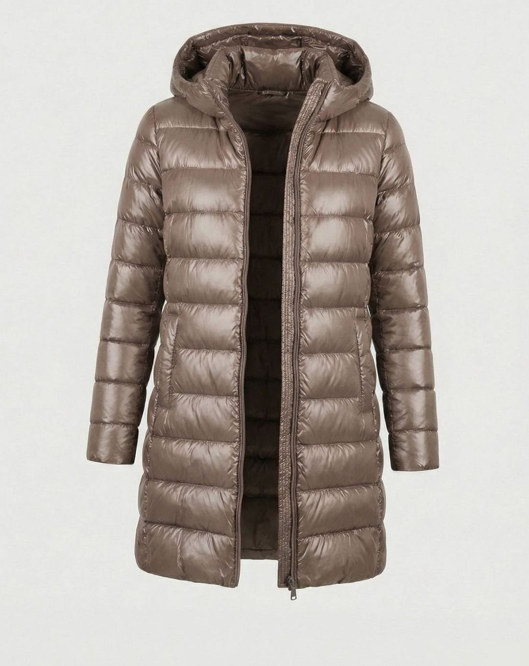 Nicole | Classic Long Hooded Quilted Puffer Jacket