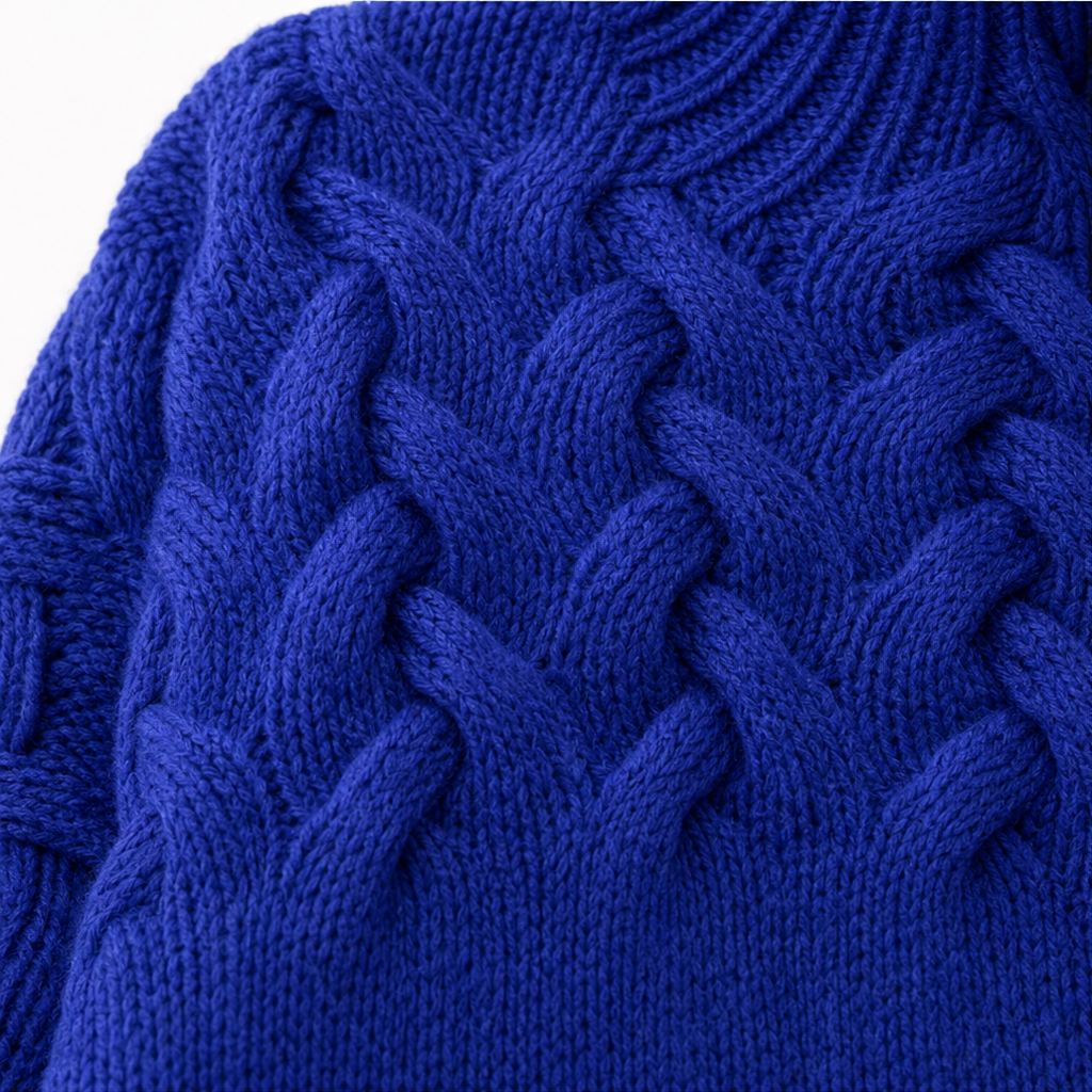 Nicole | Effortless Long Sleeve Cable Knit Turtleneck Sweater