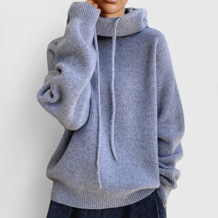 Nicole | Timeless Drawstring Cowl Neck Turtleneck Sweater
