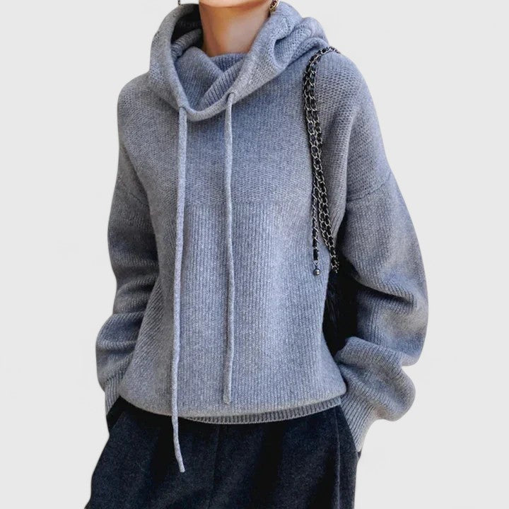 Nicole | Timeless Drawstring Cowl Neck Turtleneck Sweater