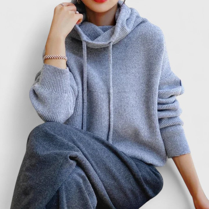 Nicole | Timeless Drawstring Cowl Neck Turtleneck Sweater