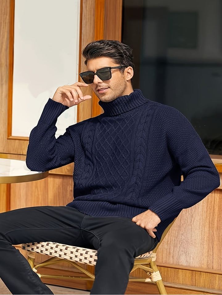 Noah | Stylish Cable-Knit Turtleneck Sweater