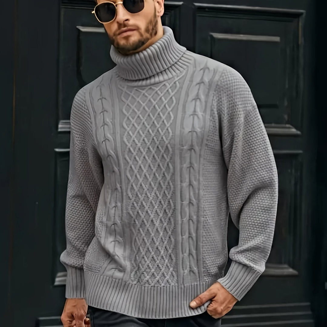 Noah | Stylish Cable-Knit Turtleneck Sweater