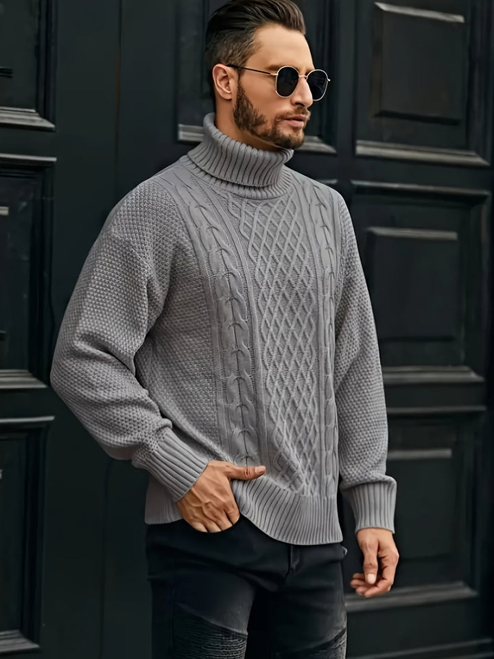 Noah | Stylish Cable-Knit Turtleneck Sweater