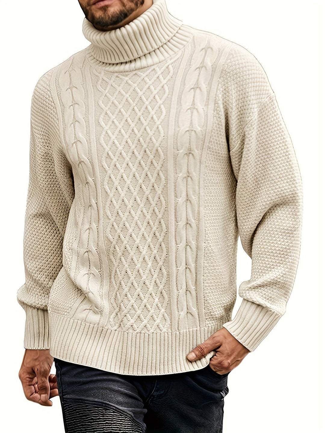 Noah | Stylish Cable-Knit Turtleneck Sweater
