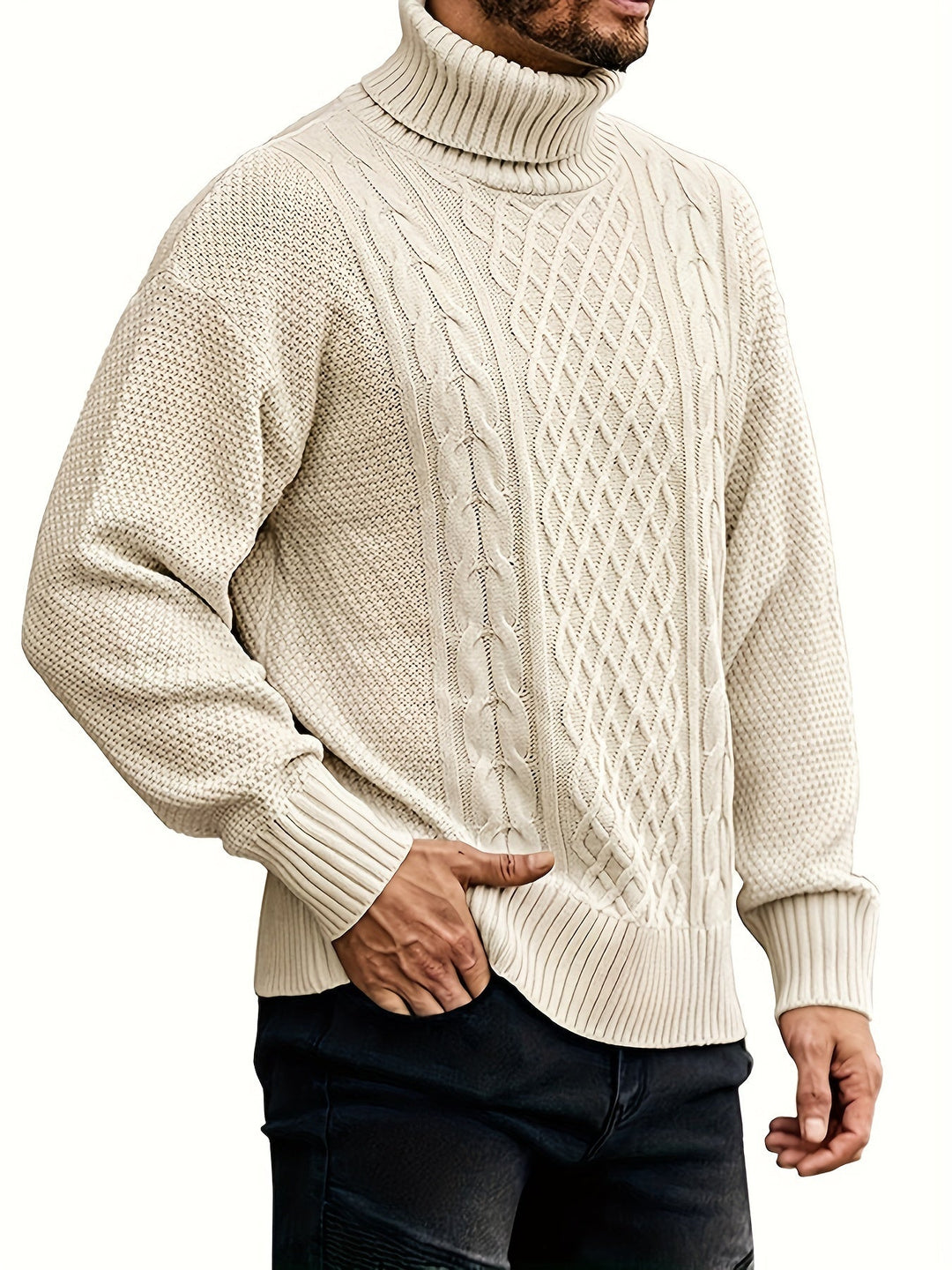 Noah | Stylish Cable-Knit Turtleneck Sweater