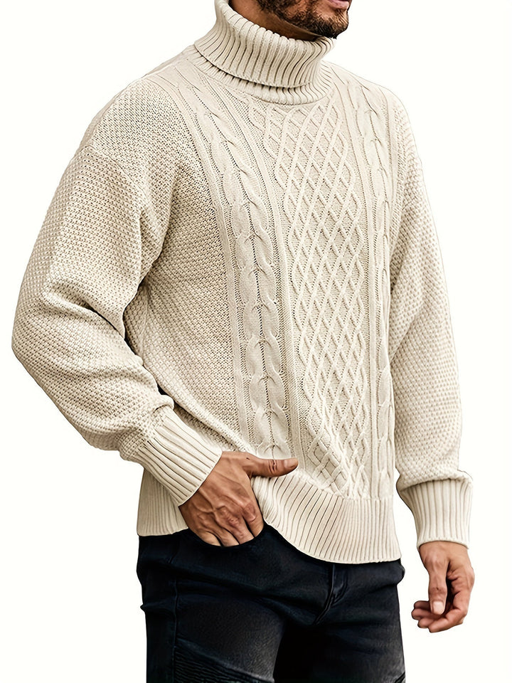 Noah | Stylish Cable-Knit Turtleneck Sweater
