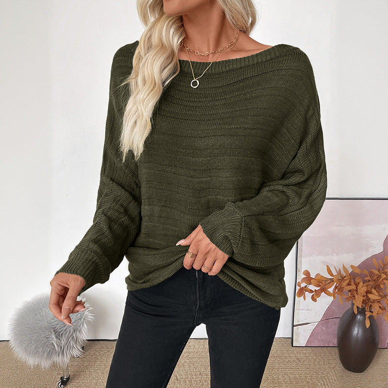 Olivia | Effortless Off-Shoulder Oversized Sweater with Balloon Sleeves