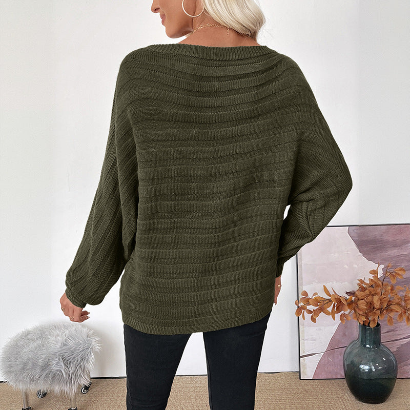 Olivia | Effortless Off-Shoulder Oversized Sweater with Balloon Sleeves