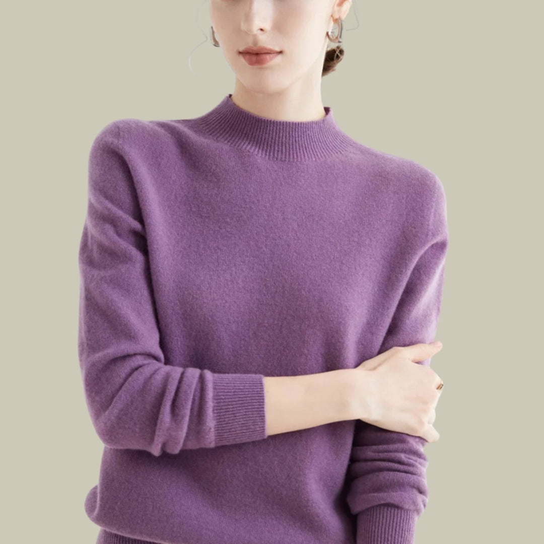 Olivia | Relaxed Long Sleeve Knit Turtleneck Sweater