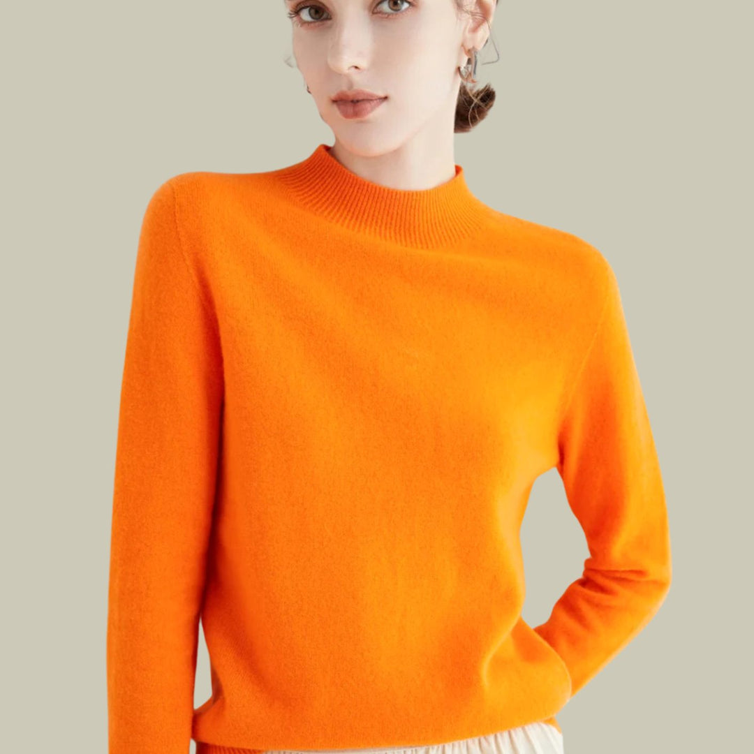 Olivia | Relaxed Long Sleeve Knit Turtleneck Sweater