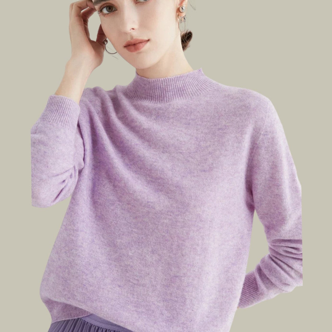 Olivia | Relaxed Long Sleeve Knit Turtleneck Sweater