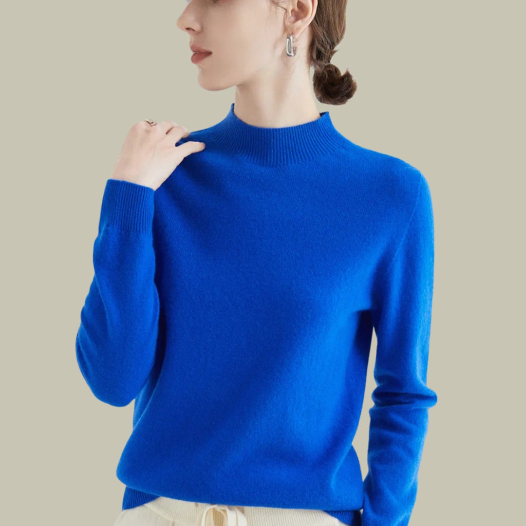 Olivia | Relaxed Long Sleeve Knit Turtleneck Sweater