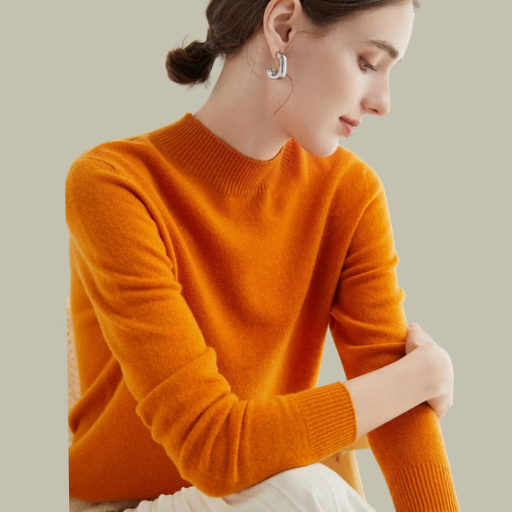 Olivia | Relaxed Long Sleeve Knit Turtleneck Sweater