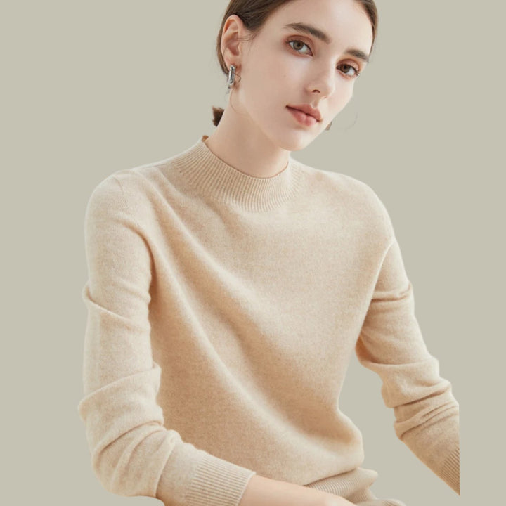 Olivia | Relaxed Long Sleeve Knit Turtleneck Sweater