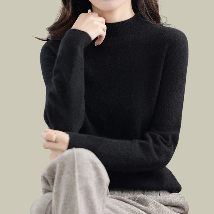 Olivia | Relaxed Long Sleeve Knit Turtleneck Sweater