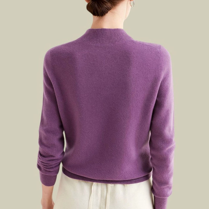 Olivia | Relaxed Long Sleeve Knit Turtleneck Sweater