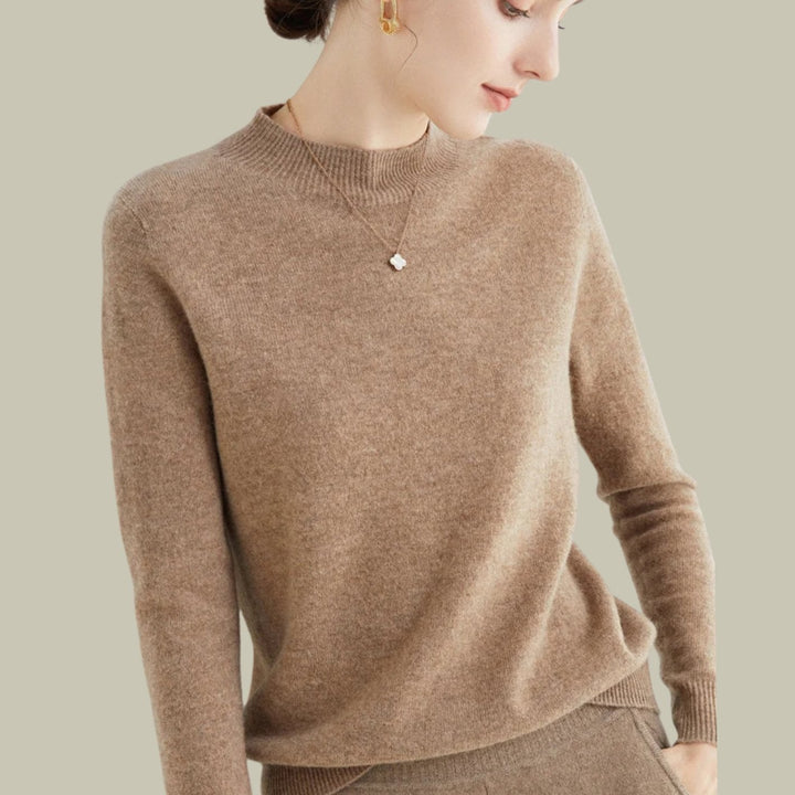 Olivia | Relaxed Long Sleeve Knit Turtleneck Sweater