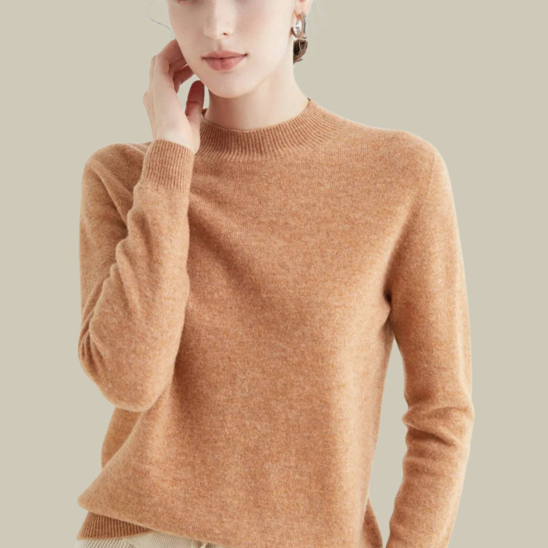 Olivia | Relaxed Long Sleeve Knit Turtleneck Sweater