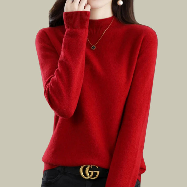Olivia | Relaxed Long Sleeve Knit Turtleneck Sweater