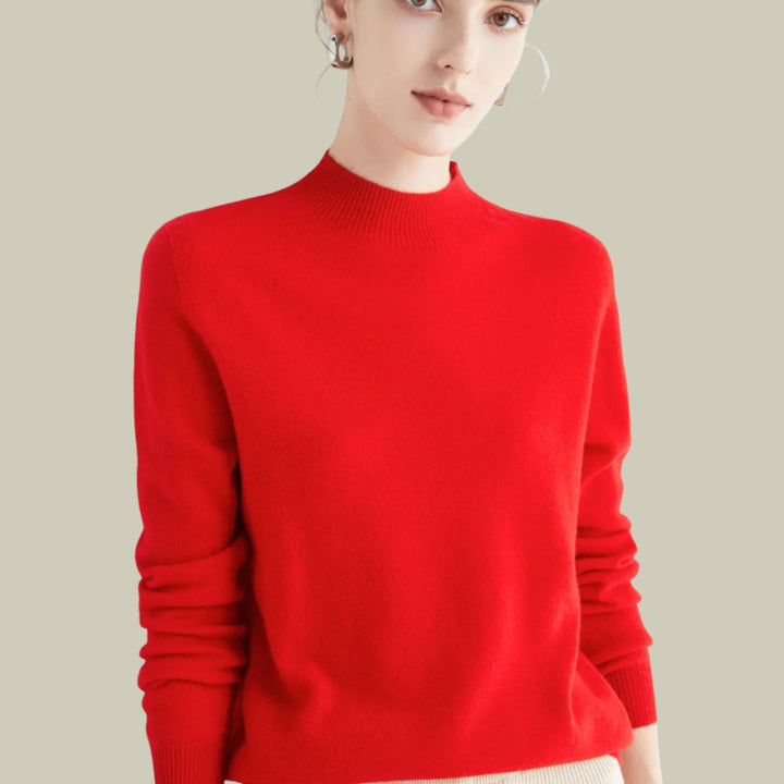 Olivia | Relaxed Long Sleeve Knit Turtleneck Sweater