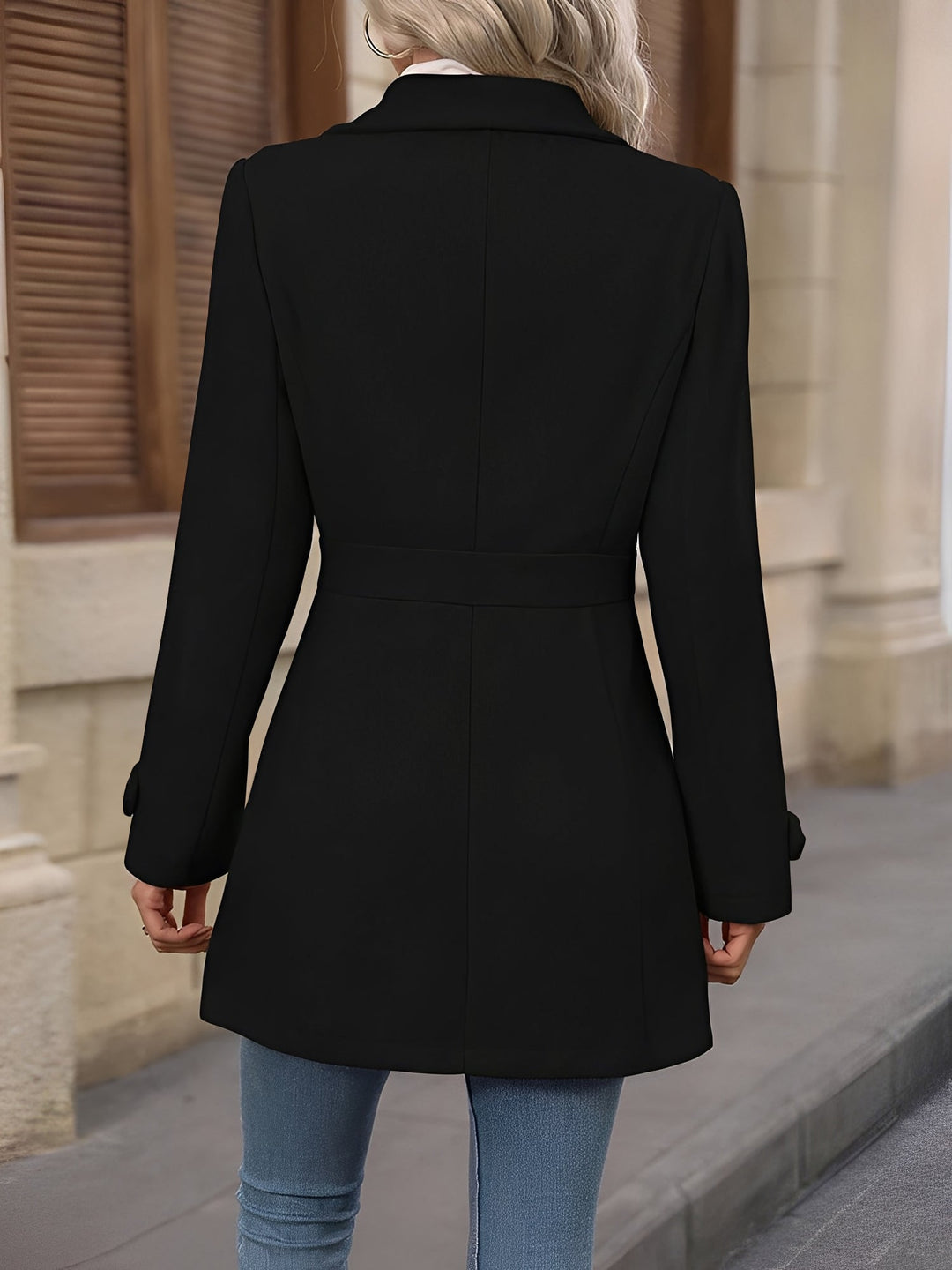 Pamela | Chic Belted Notch Collar Double Breasted Trench Coat