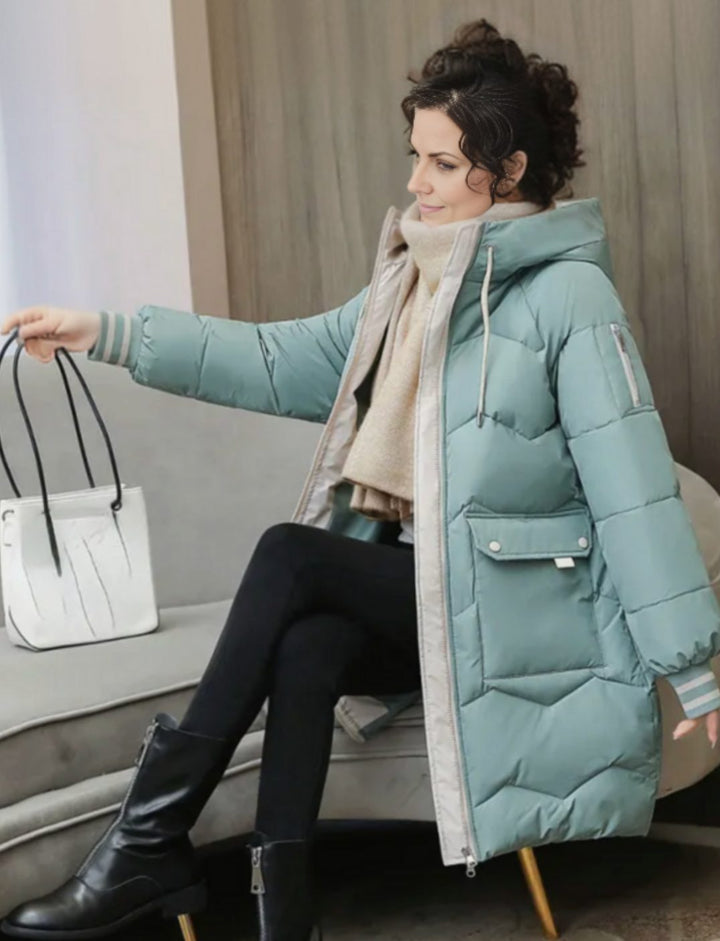 Patricia | Classic Quilted Hooded Long Puffer Jacket