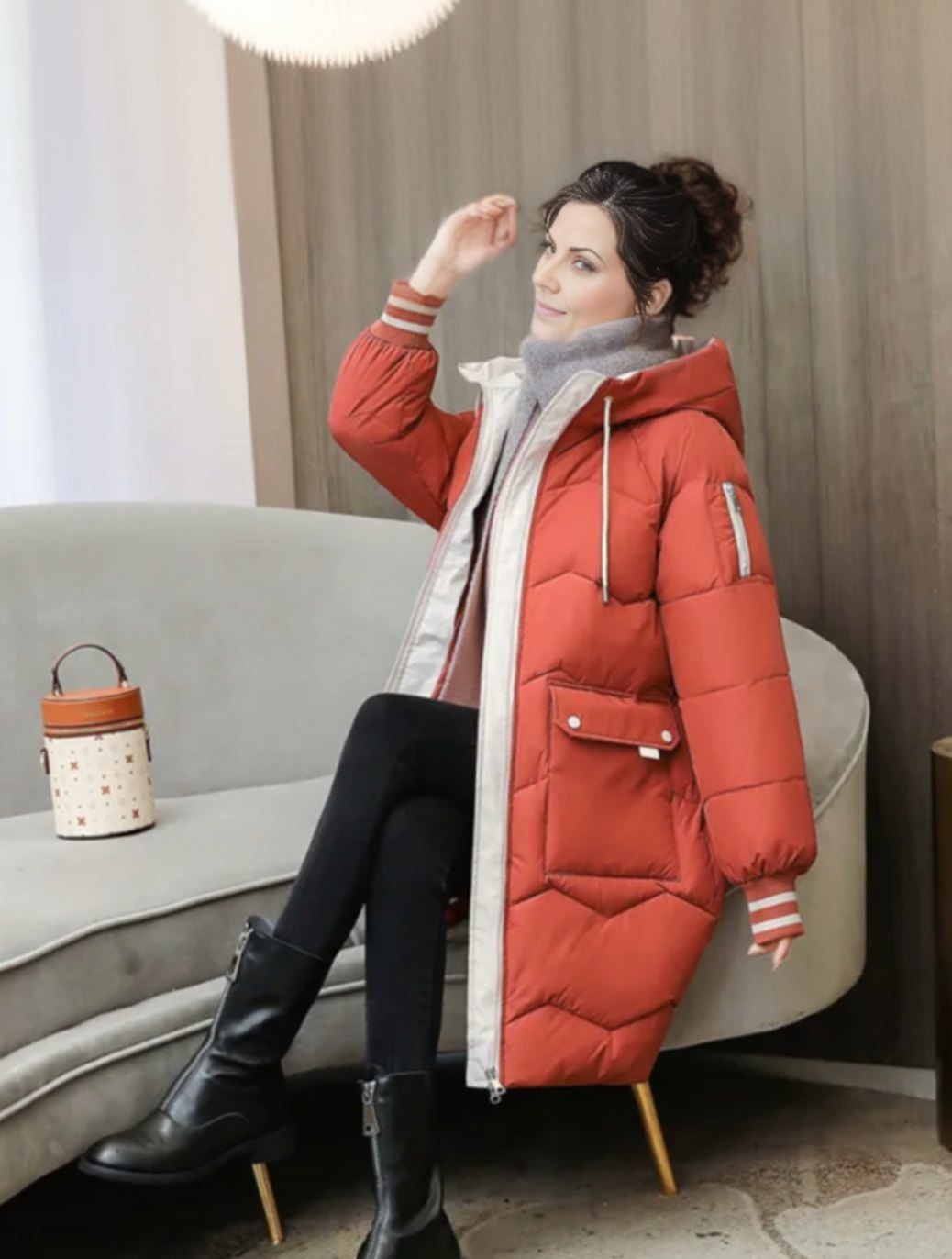 Patricia | Classic Quilted Hooded Long Puffer Jacket
