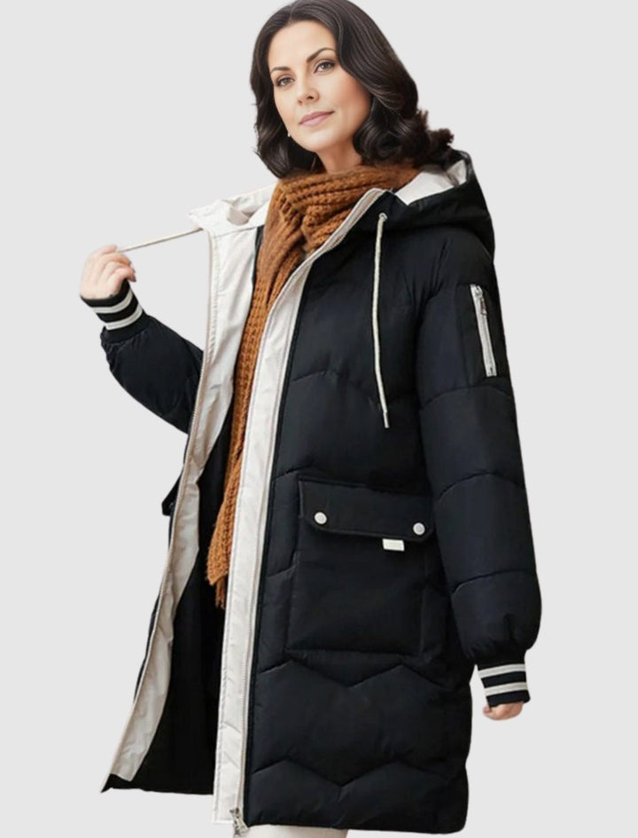 Patricia | Classic Quilted Hooded Long Puffer Jacket