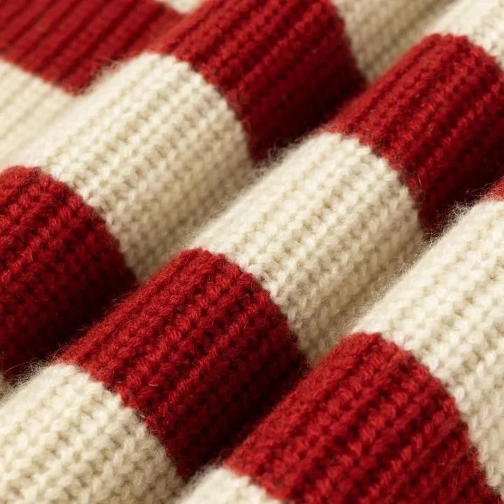 Patricia | Sophisticated Striped Turtleneck Chunky Knit Sweater