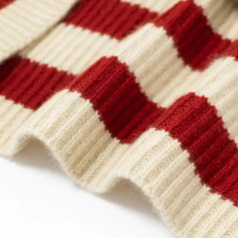 Patricia | Sophisticated Striped Turtleneck Chunky Knit Sweater