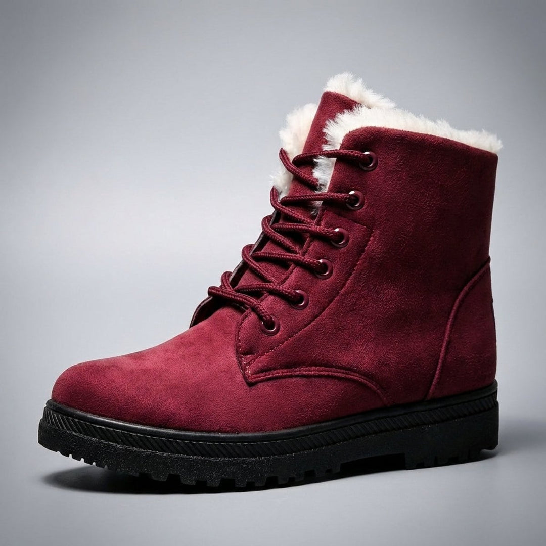 Patricia | Stylish Fur-Lined Lace-Up Snow Boots