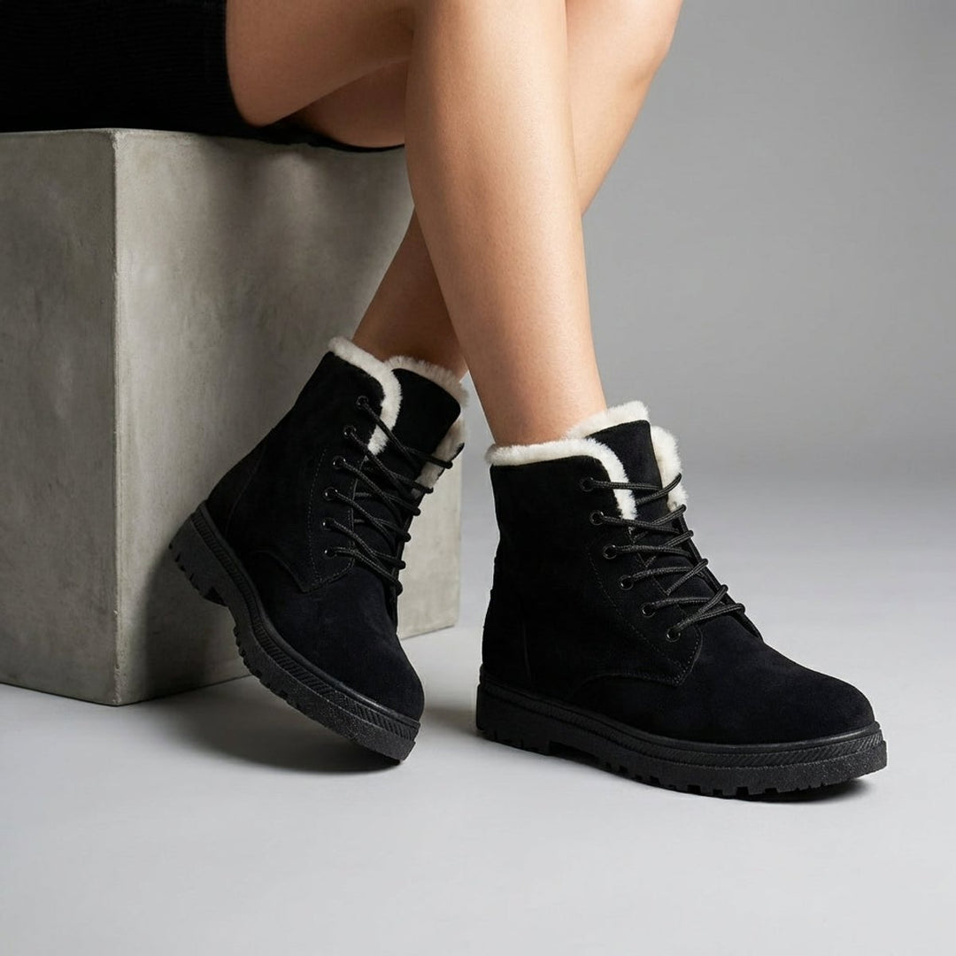 Patricia | Stylish Fur-Lined Lace-Up Snow Boots