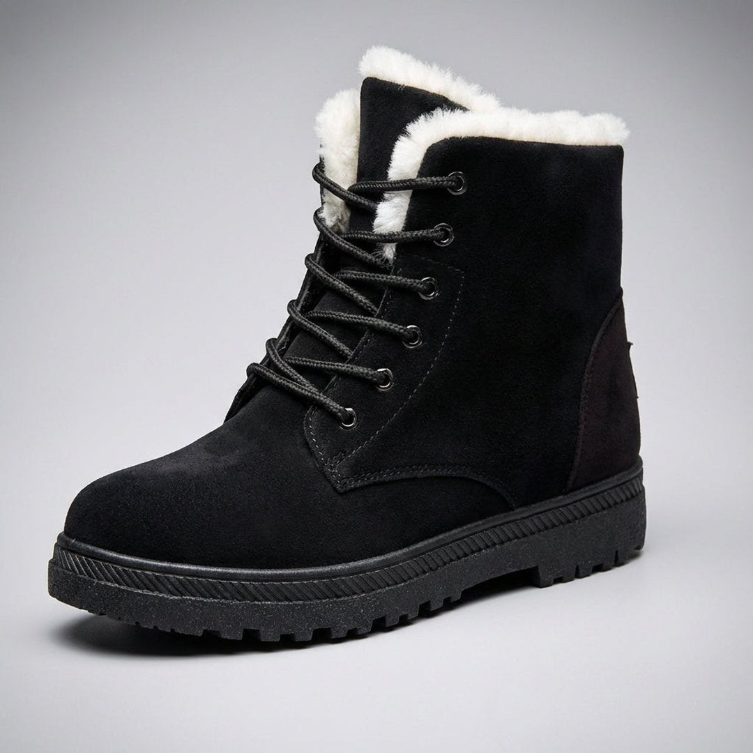 Patricia | Stylish Fur-Lined Lace-Up Snow Boots