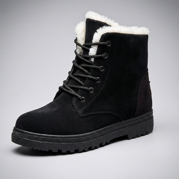 Patricia | Stylish Fur-Lined Lace-Up Snow Boots