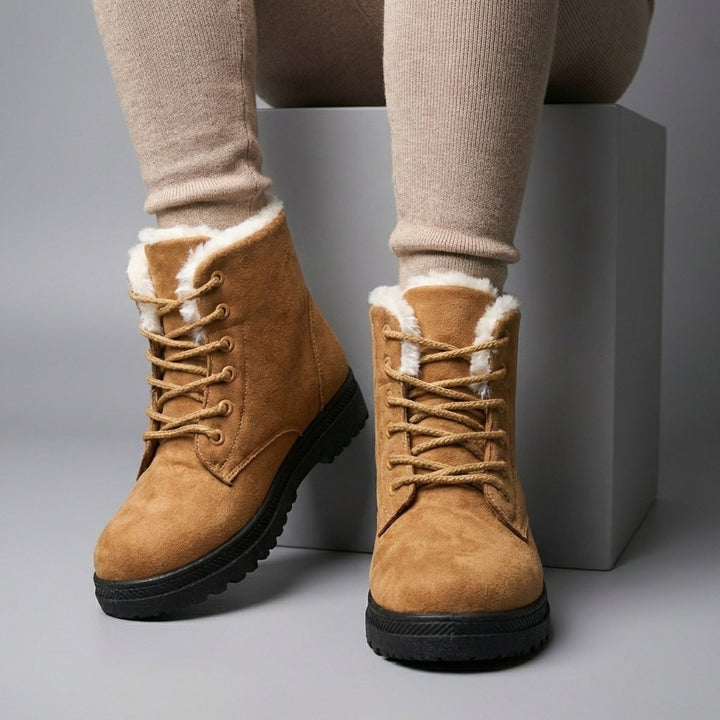 Patricia | Stylish Fur-Lined Lace-Up Snow Boots