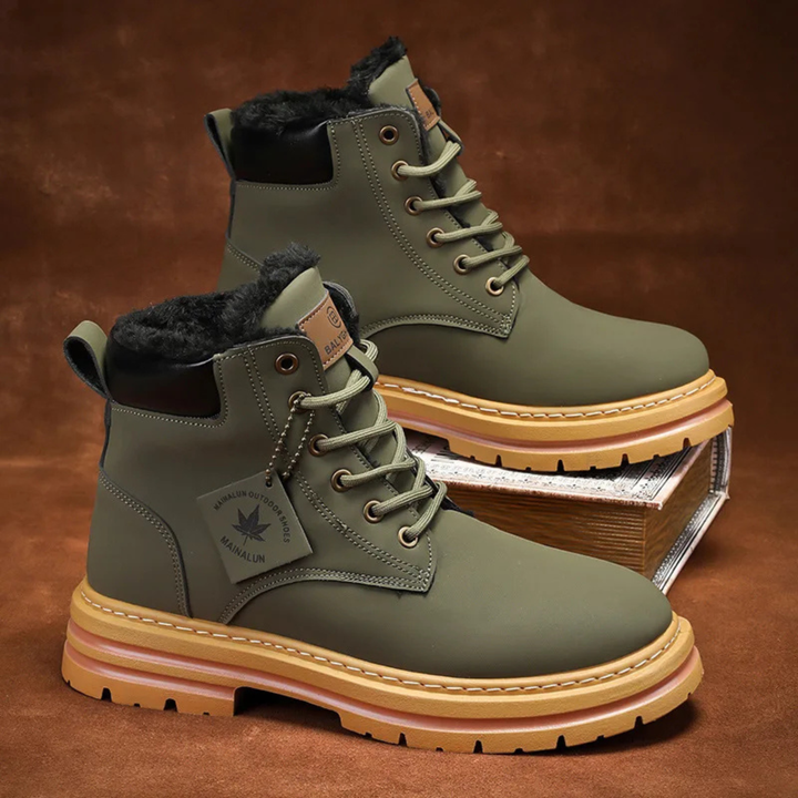 Patrick | Timeless Lace-Up Lug Sole Winter Boots Men