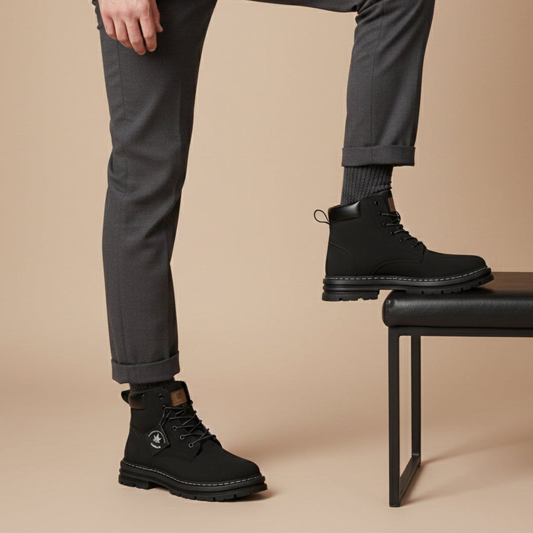 Patrick | Timeless Lace-Up Lug Sole Winter Boots Men