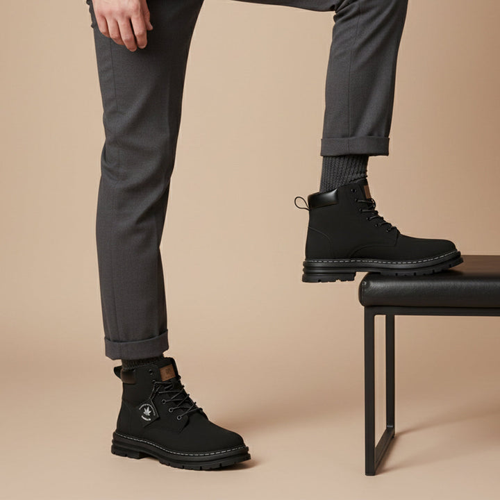 Patrick | Timeless Lace-Up Lug Sole Winter Boots Men