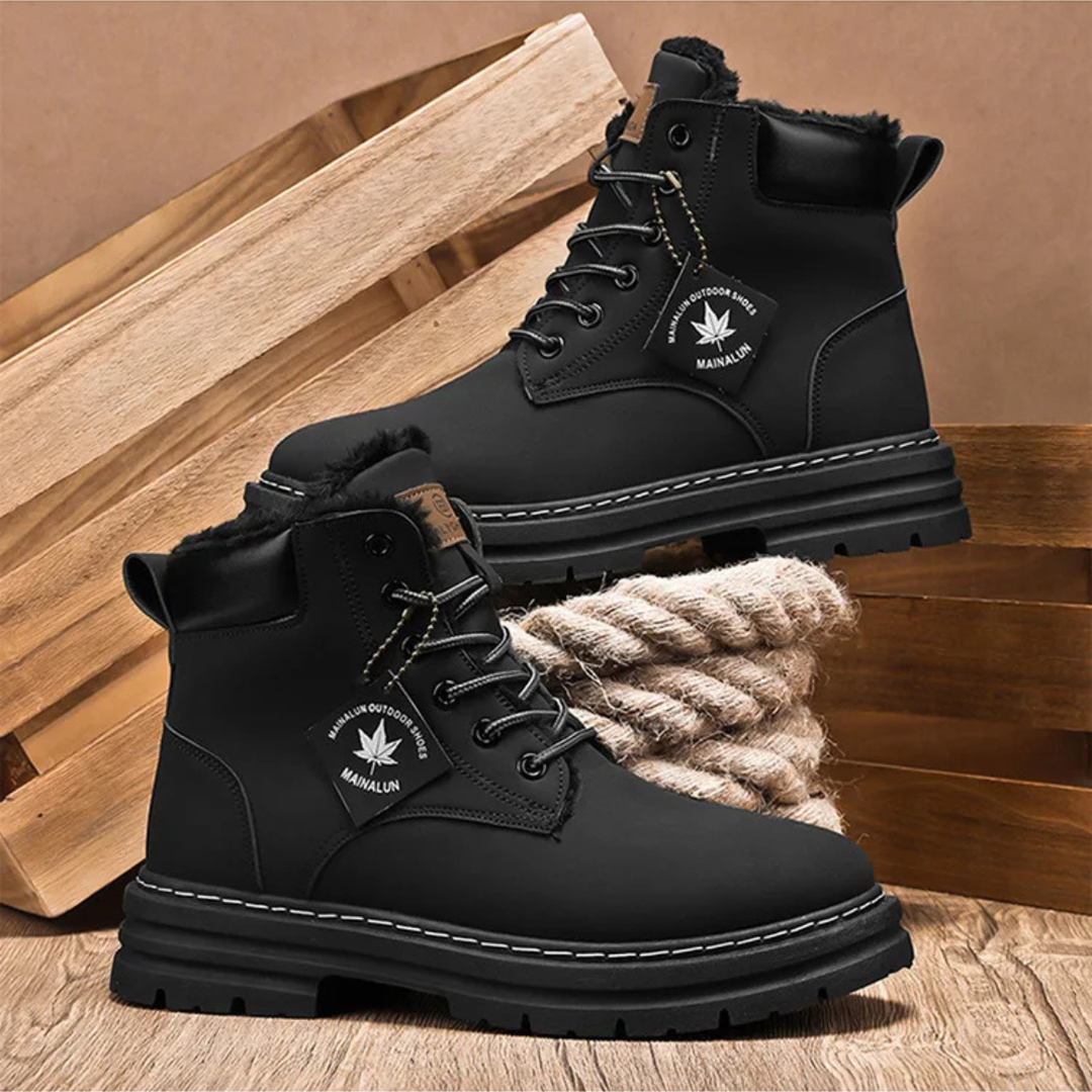 Patrick | Timeless Lace-Up Lug Sole Winter Boots Men