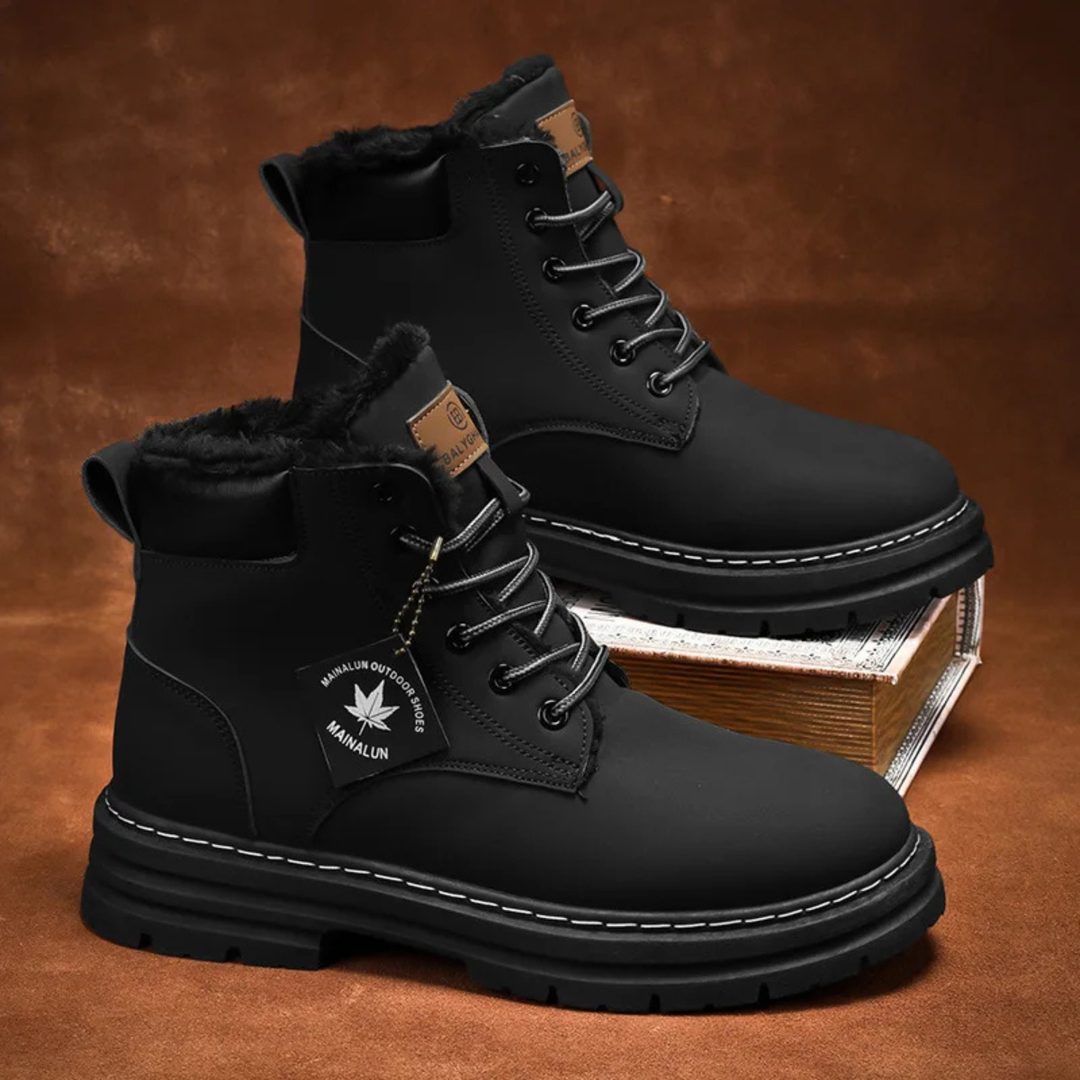 Patrick | Timeless Lace-Up Lug Sole Winter Boots Men
